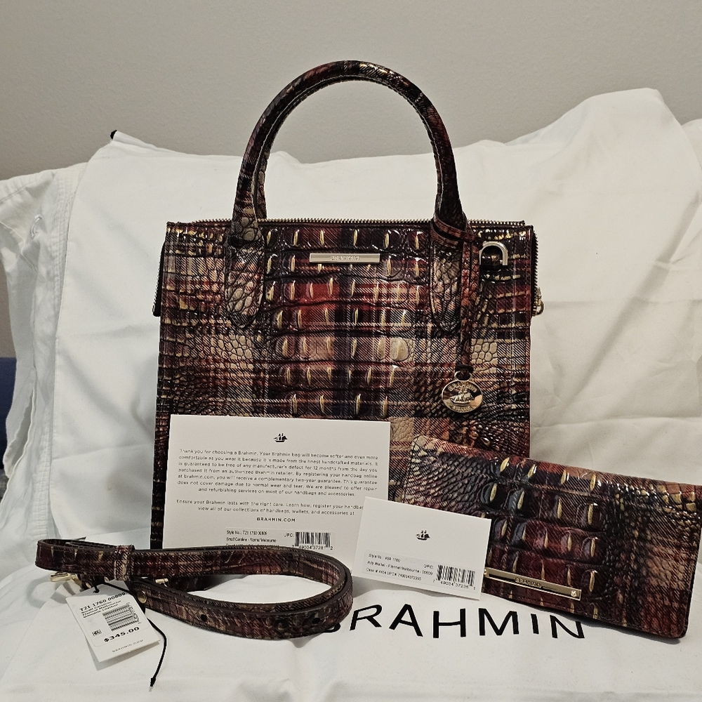 Brahmin Flannel Small Caroline Set